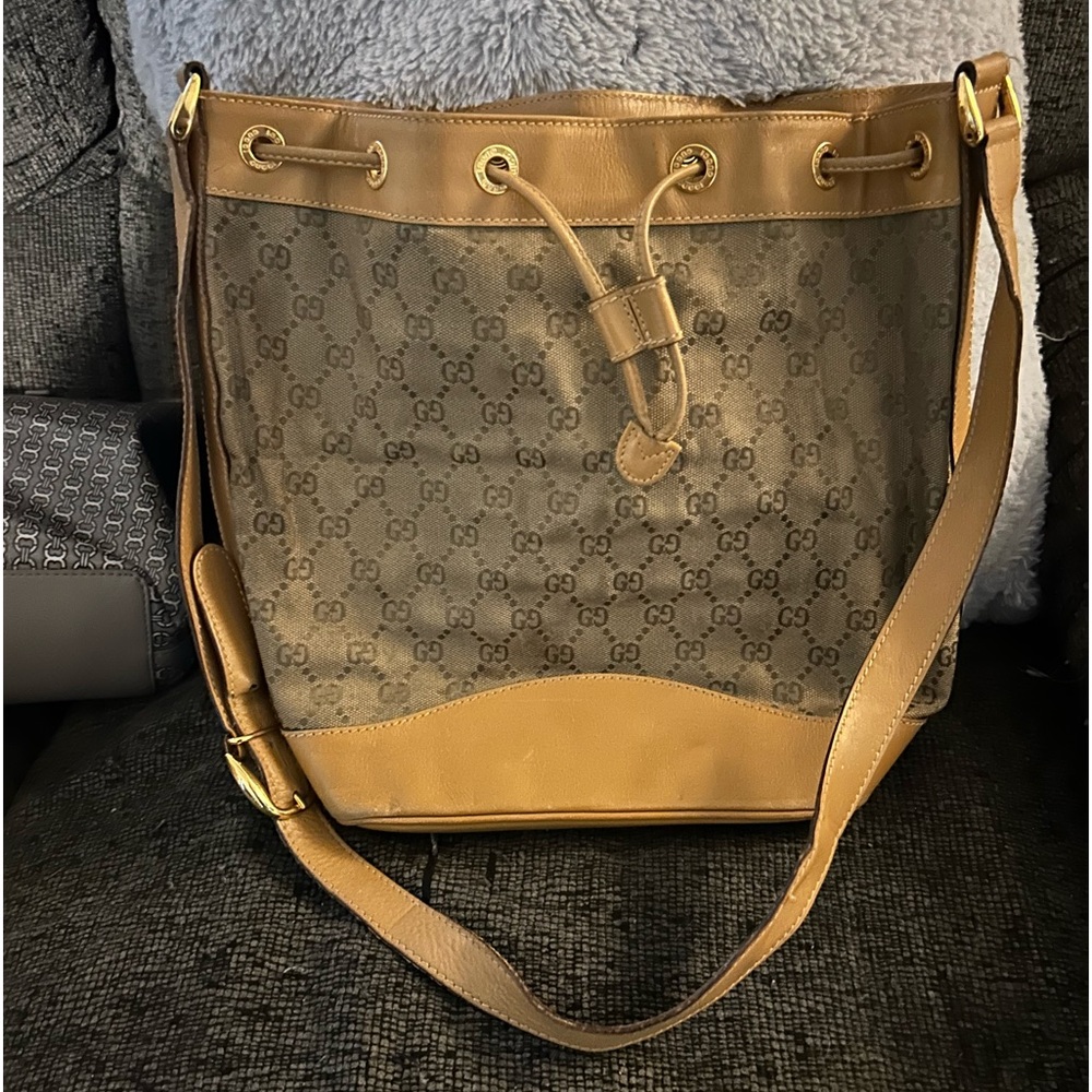Authentic vintage Gucci bucket tote